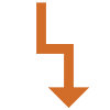 A simple orange downward arrow with a right angle, pointing to the bottom of the image.